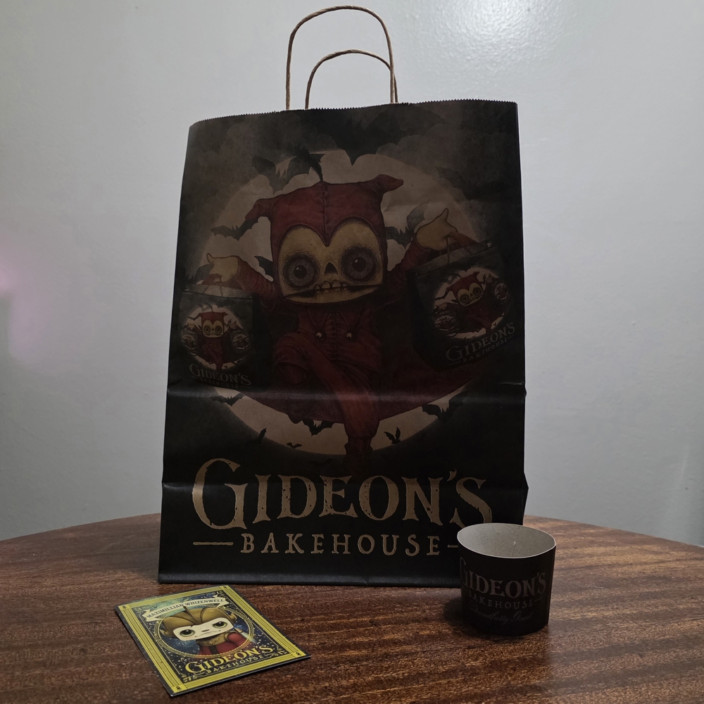 Gideon's Bakehouse Bag, Menu and Cup Set